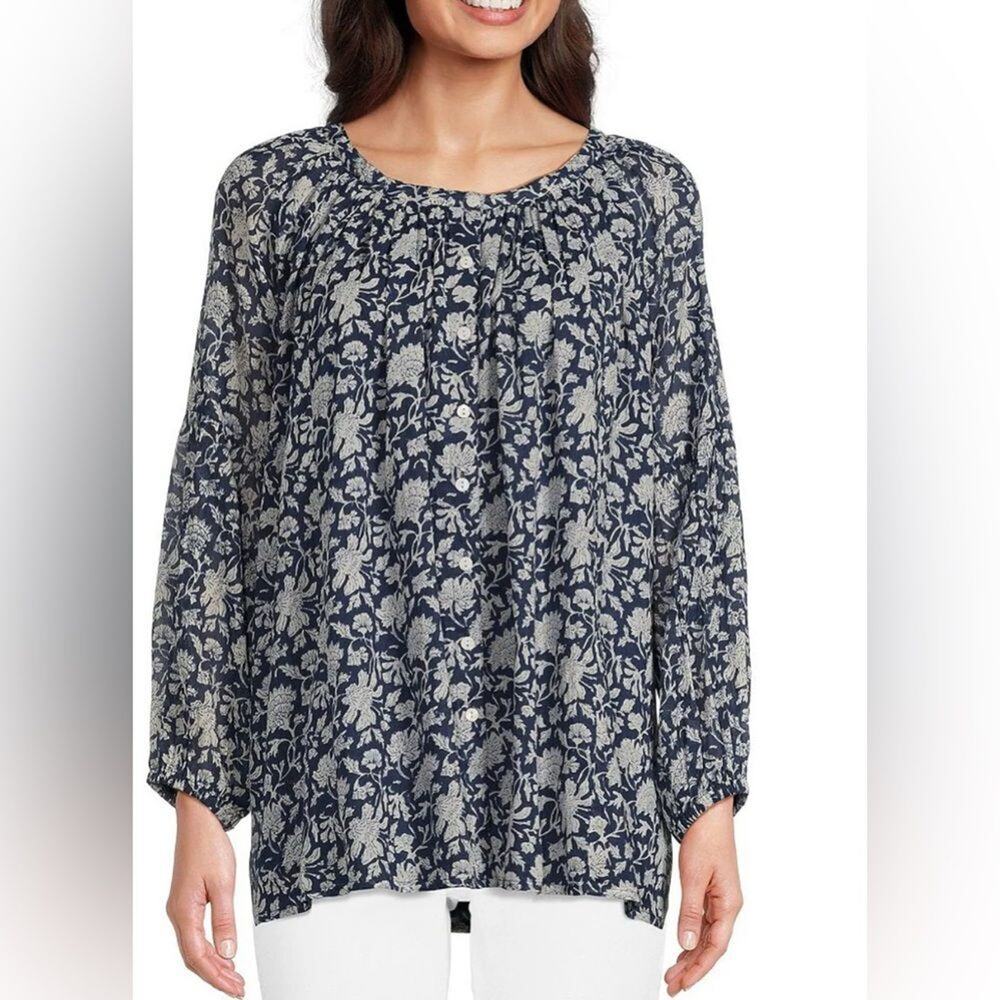 Talisman Moon River Round Neck Raglan Long Sleeve Aquarius Top Size S/M